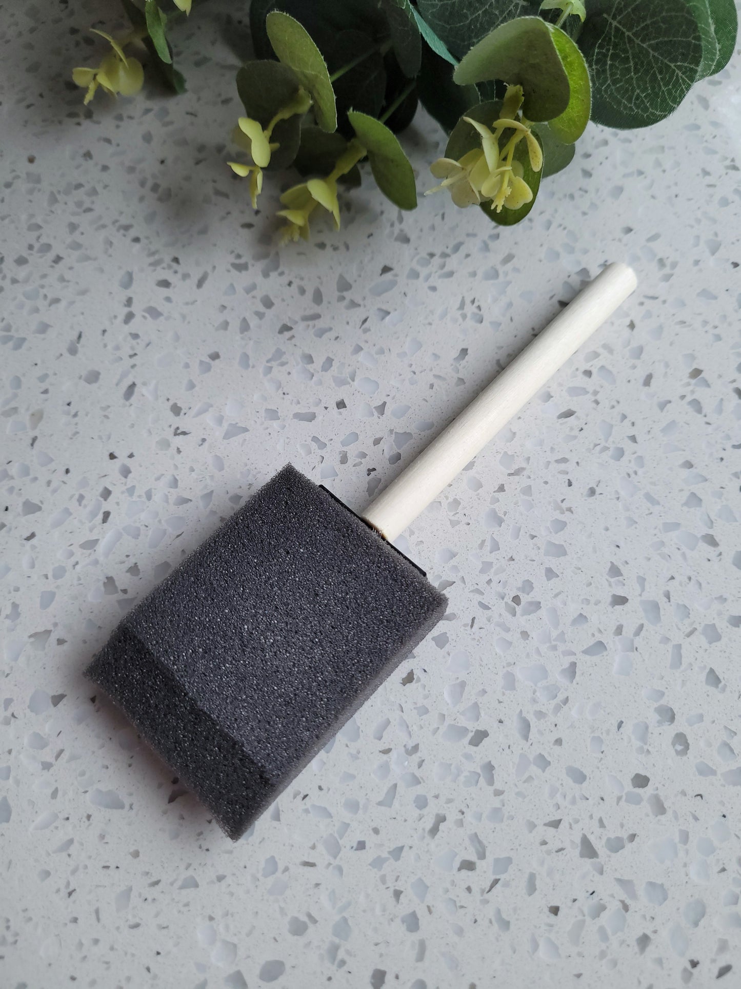 Applicator Sponge Foam Brush Wooden Handle