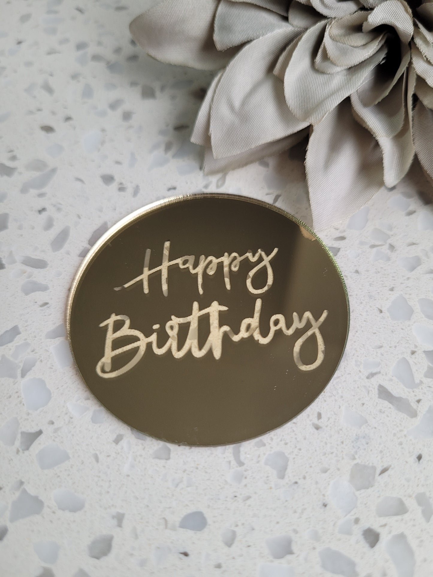 Acrylic 'Happy Birthday' Cupcake Toppers Assorted