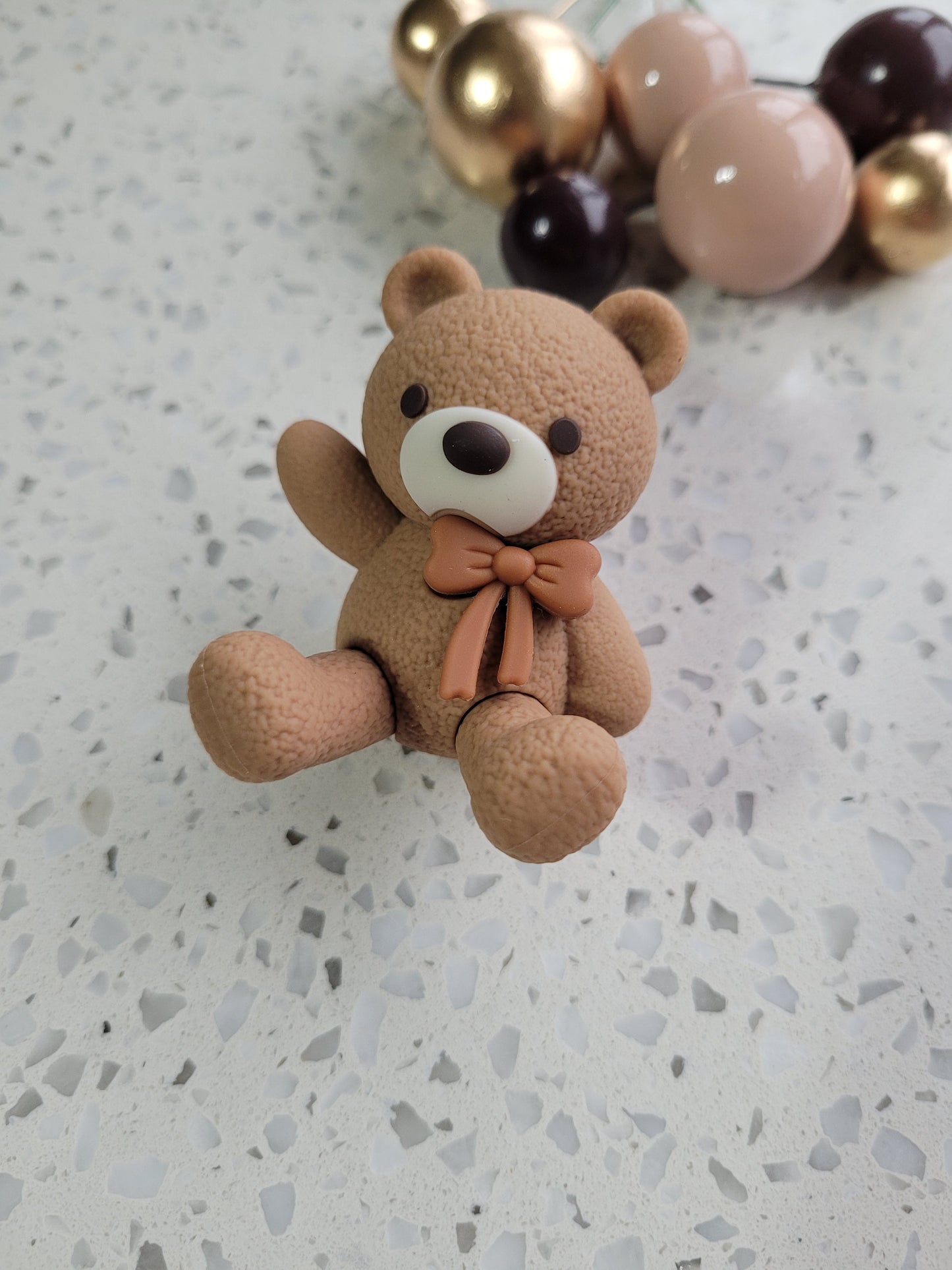 Brown Bear Plastic Cake Topper