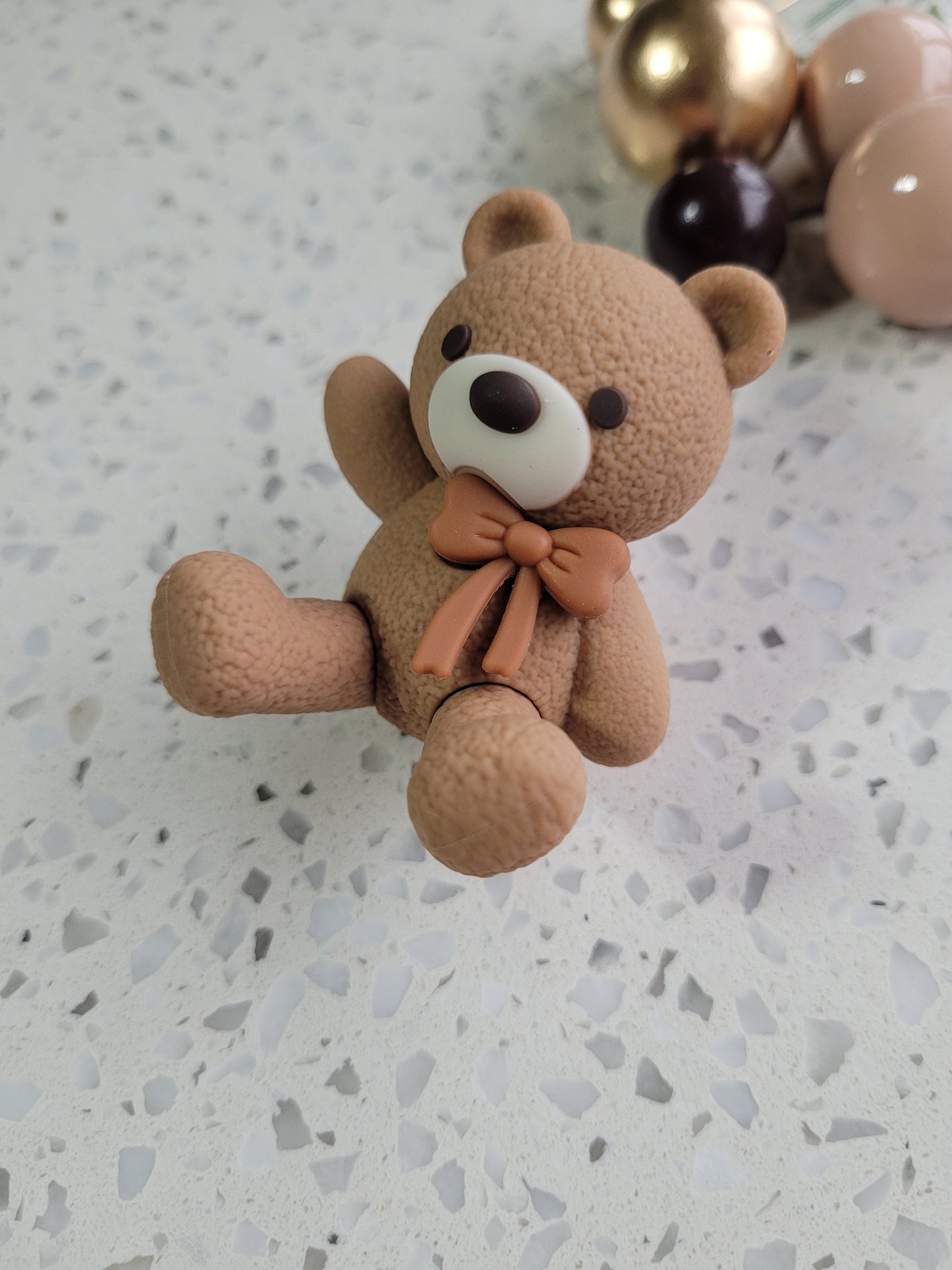 Brown Bear Plastic Cake Topper