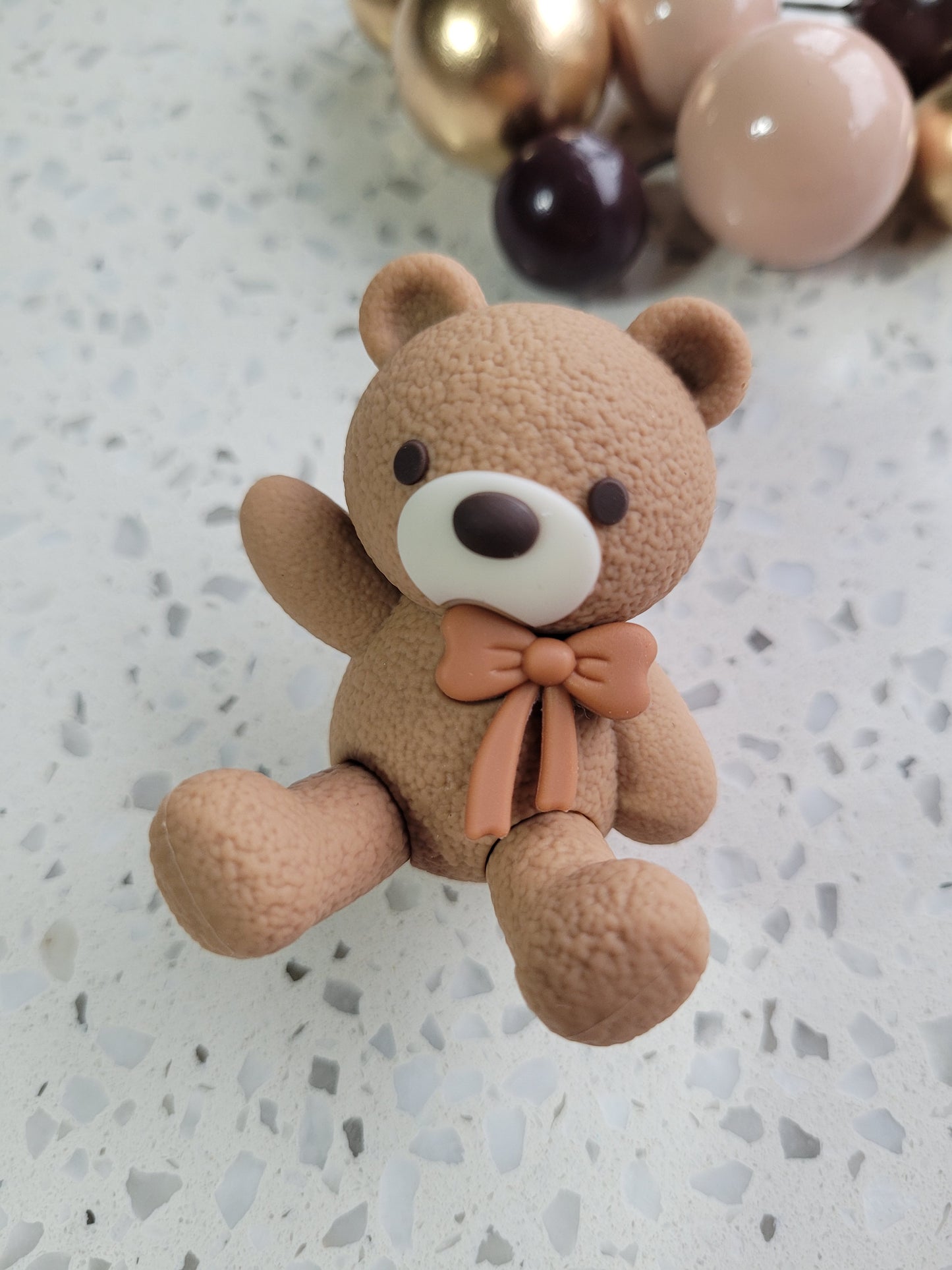 Brown Bear Plastic Cake Topper