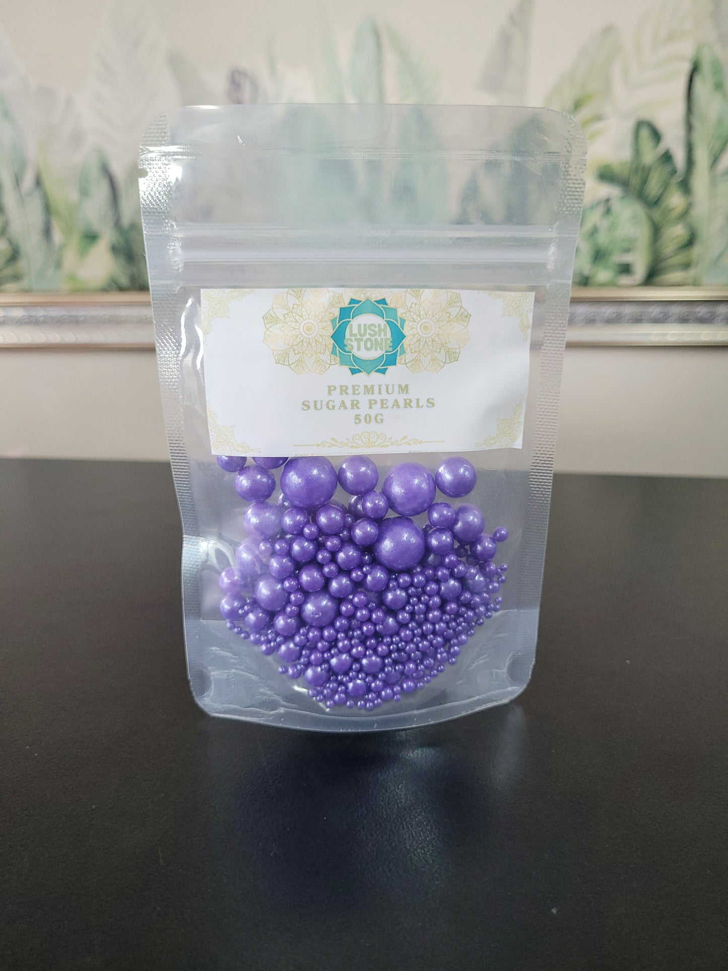 Premium Sugar Pearls 50g Purple