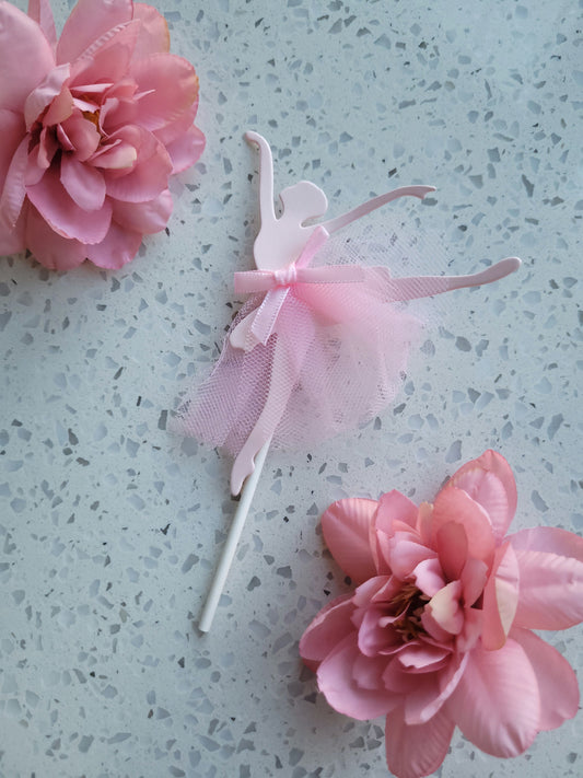 Ballerina Pink Paperback Cake Topper