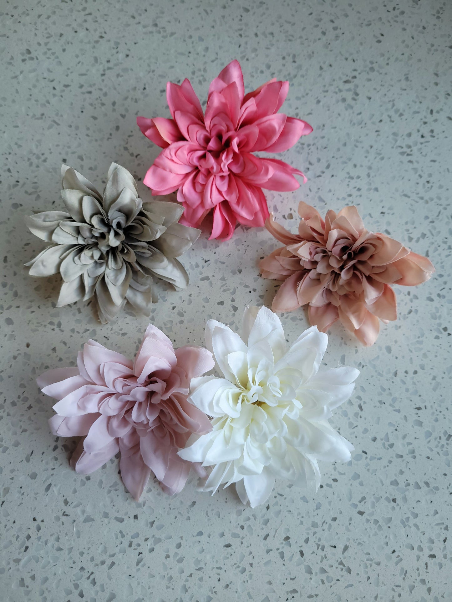 Artificial Flower Dahlia Head - Assorted Colours