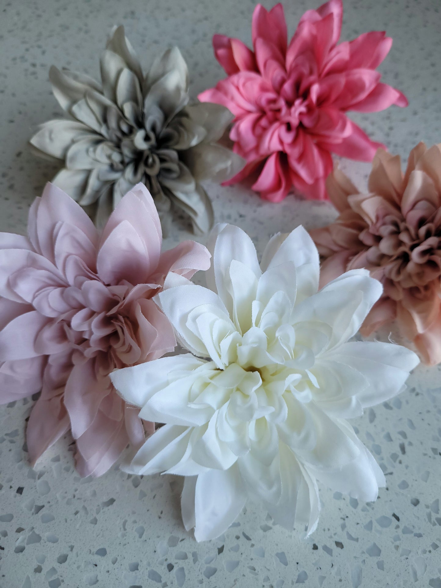 Artificial Flower Dahlia Head - Assorted Colours