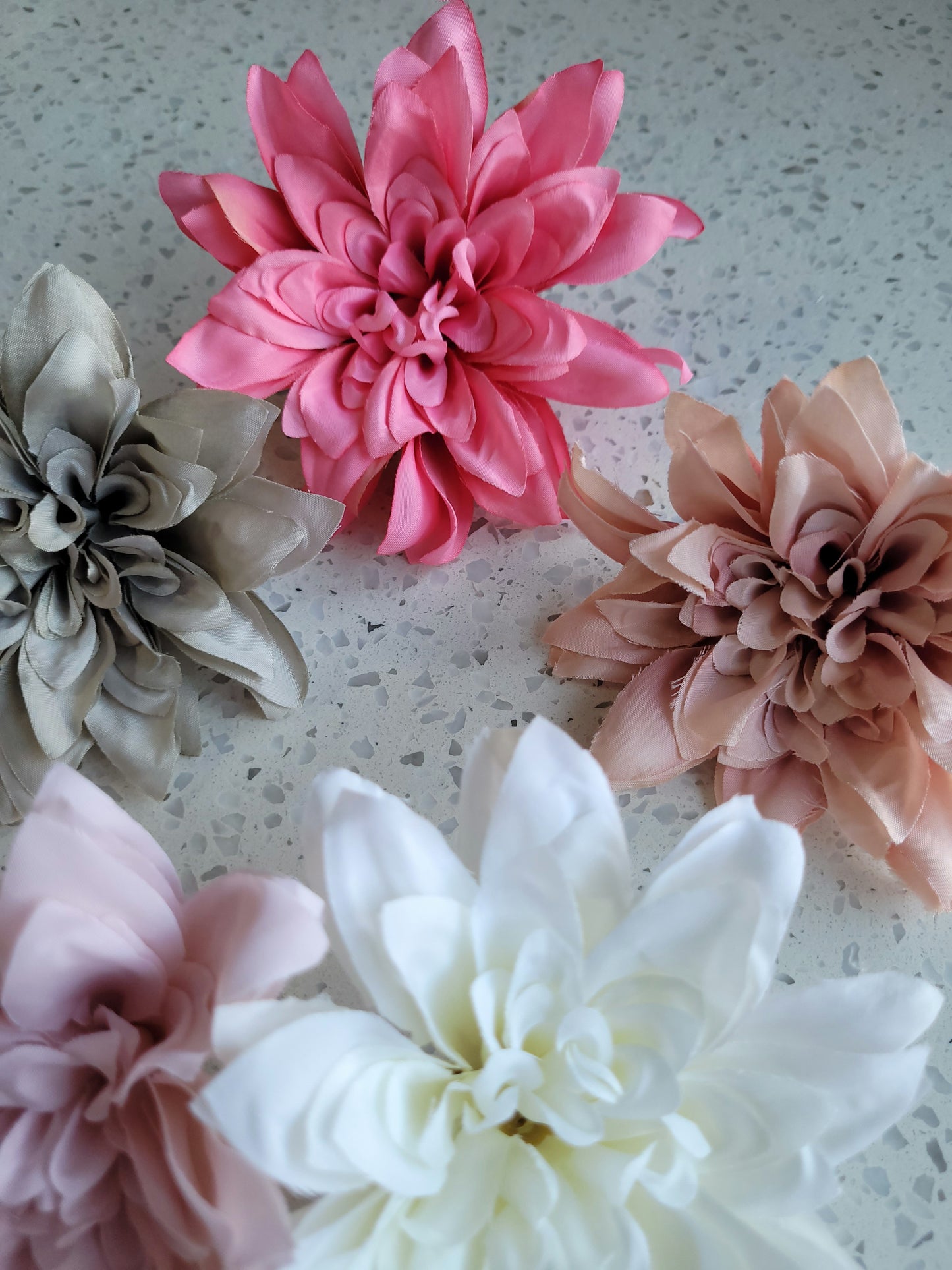 Artificial Flower Dahlia Head - Assorted Colours