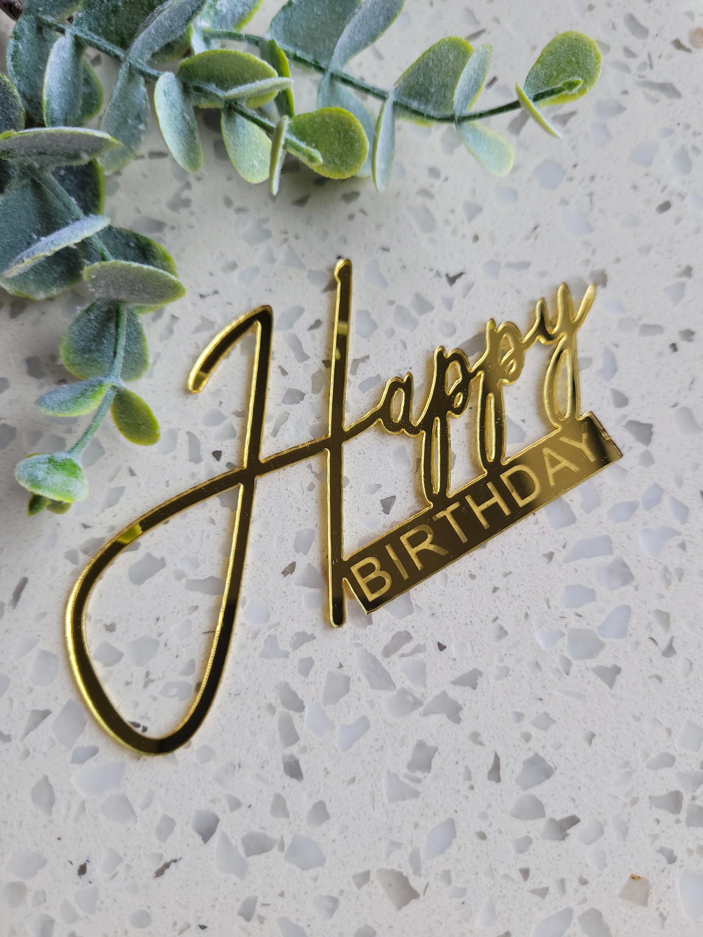 Happy Birthday Design Cake Topper - Assorted Colours