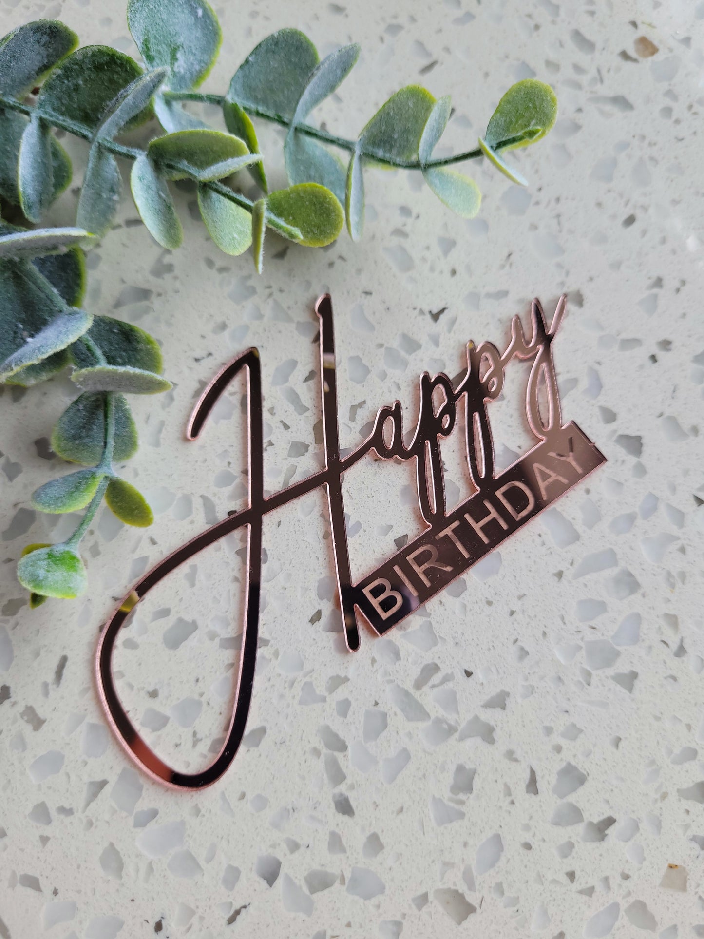 Happy Birthday Design Cake Topper - Assorted Colours