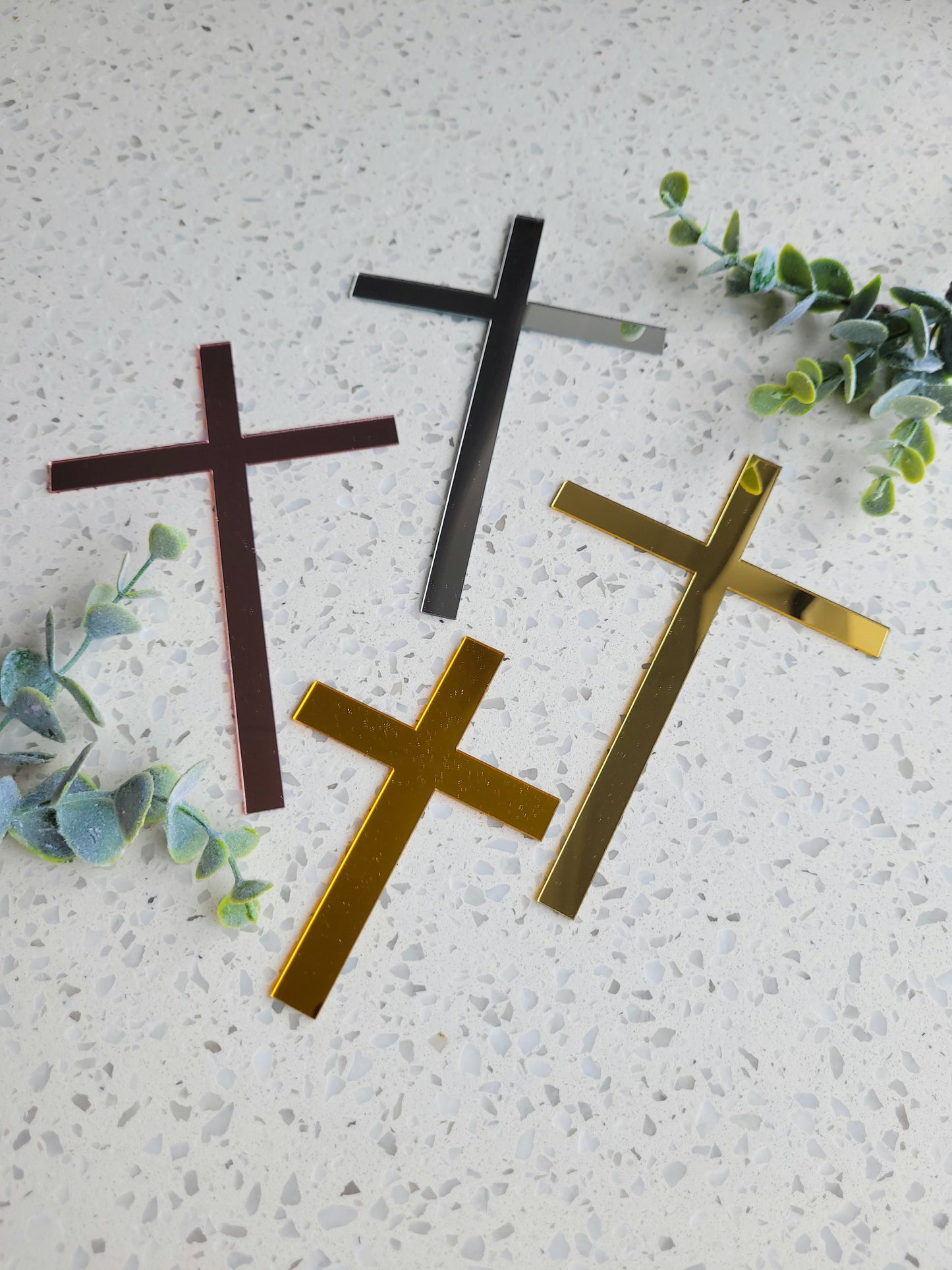 Cross Acrylic Cake Topper Decoration - Assorted