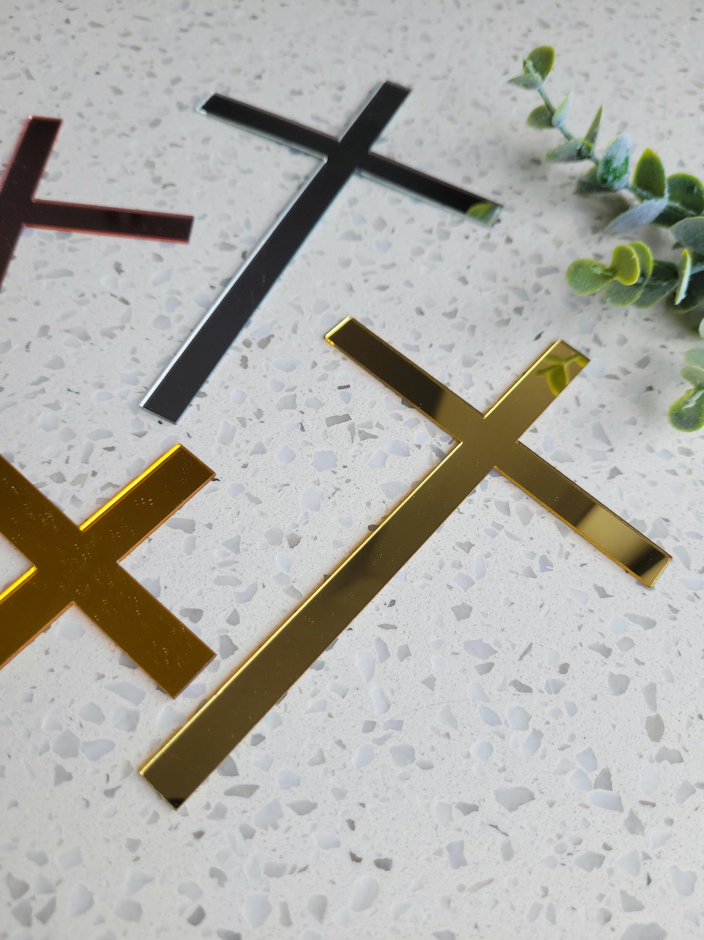 Cross Acrylic Cake Topper Decoration - Assorted