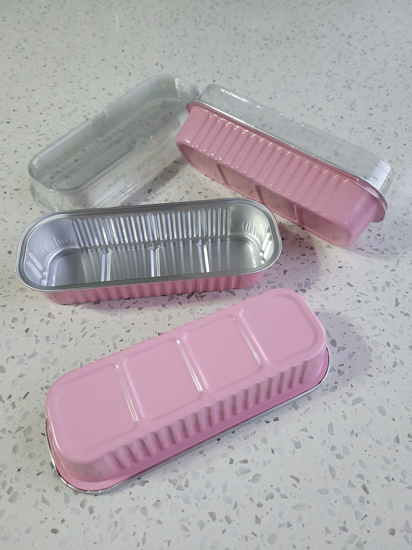 Mini Foil Baking Loaf Pans with Clear Plastic Lids