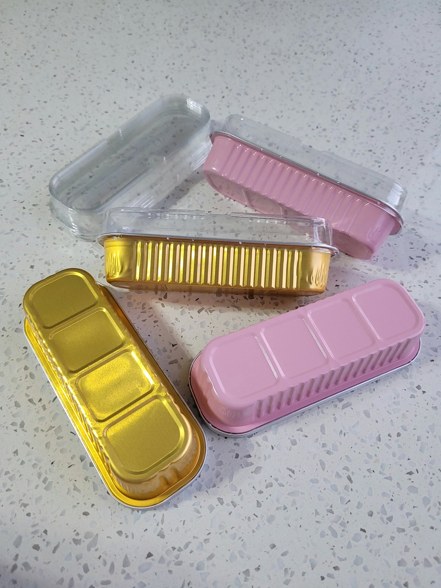 Mini Foil Baking Loaf Pans with Clear Plastic Lids