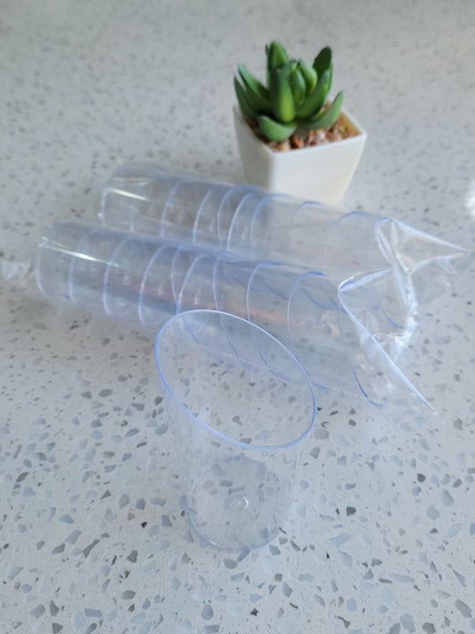 Angled Clear Plastic Canapes / Dessert Cup