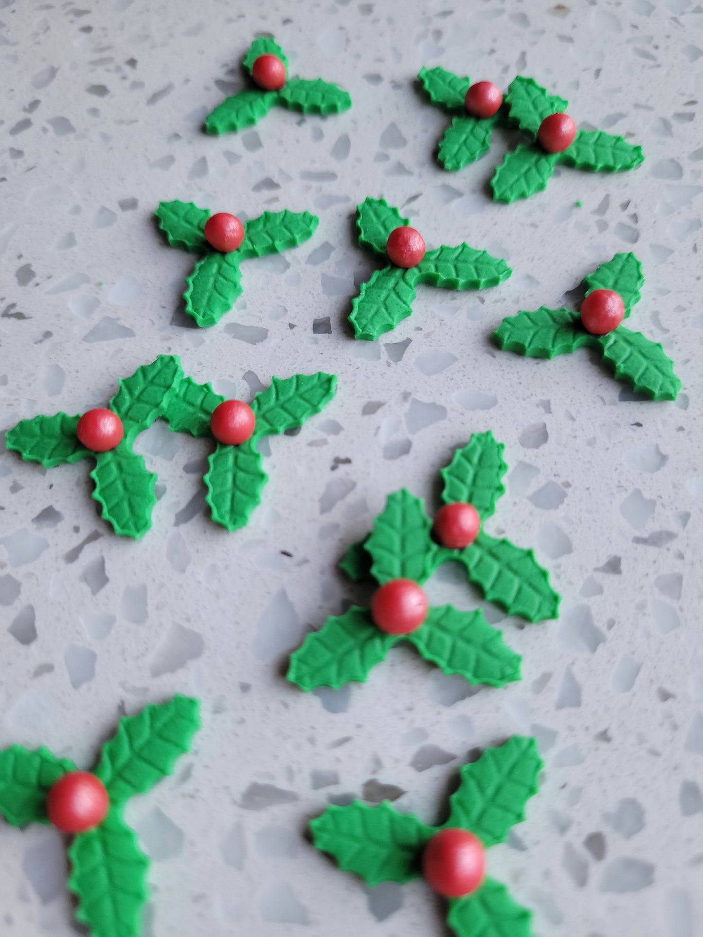 Christmas Small Holly Leaves 12pcs