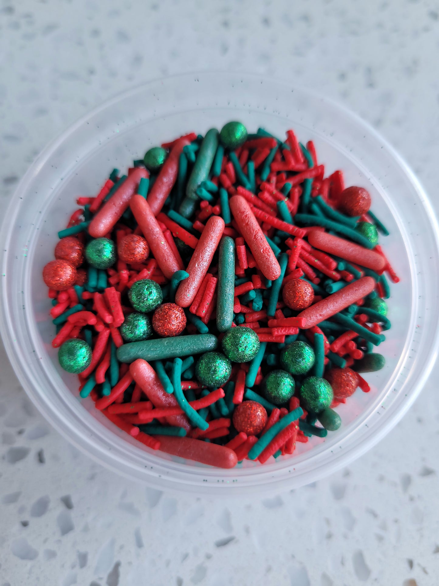 Christmas Mixed Theme Cake Sprinkles Red & Green - 60g