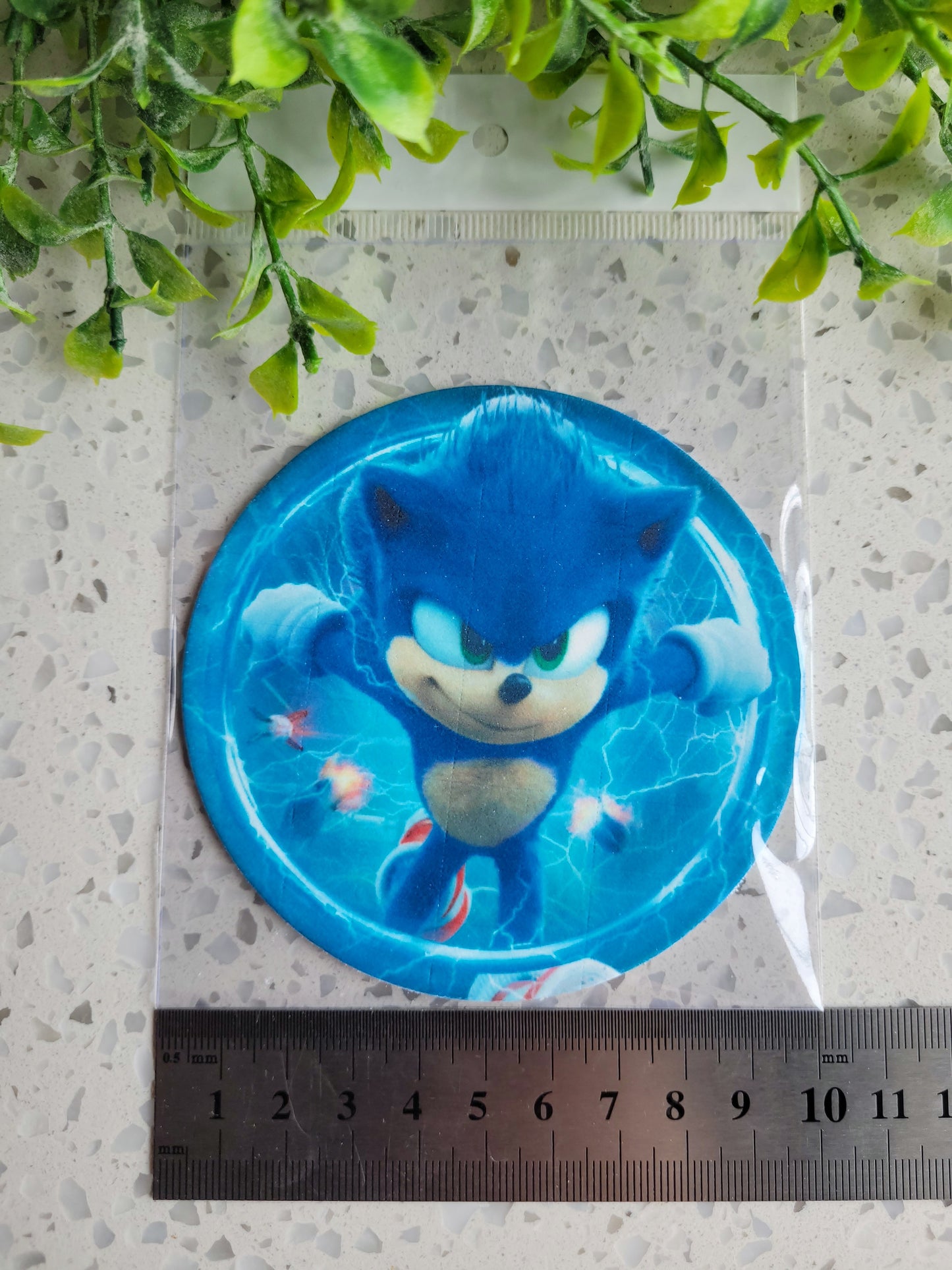 Assorted Size Fondant Topper Sonic #01