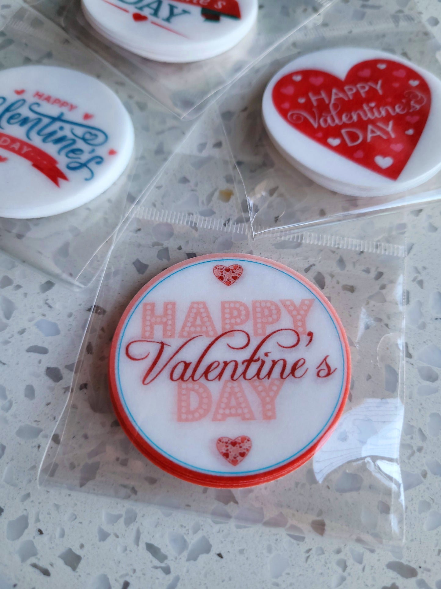 Edible Wafer Paper Pre-cut Toppers Valentines #01