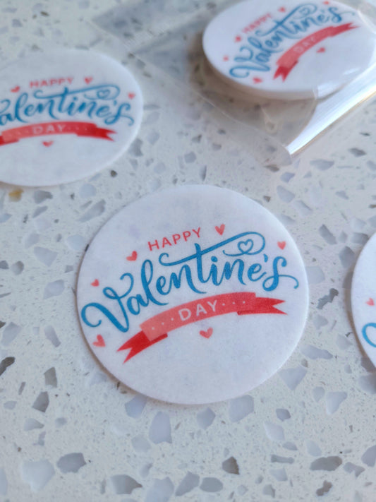 Edible Wafer Paper Pre-cut Toppers Valentines #03