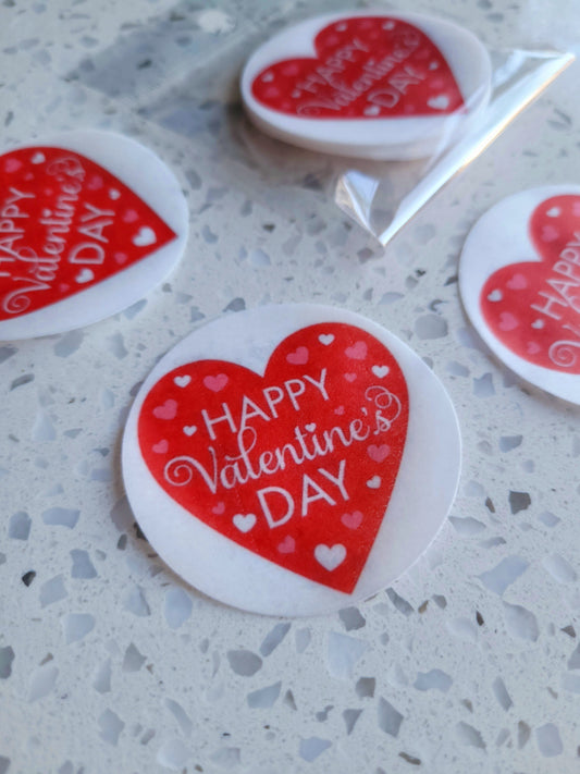 Edible Wafer Paper Pre-cut Toppers Valentines #02