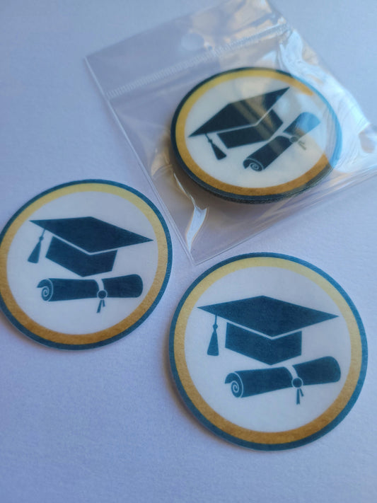 Edible Wafer Paper Pre-cut Toppers Graduation #01