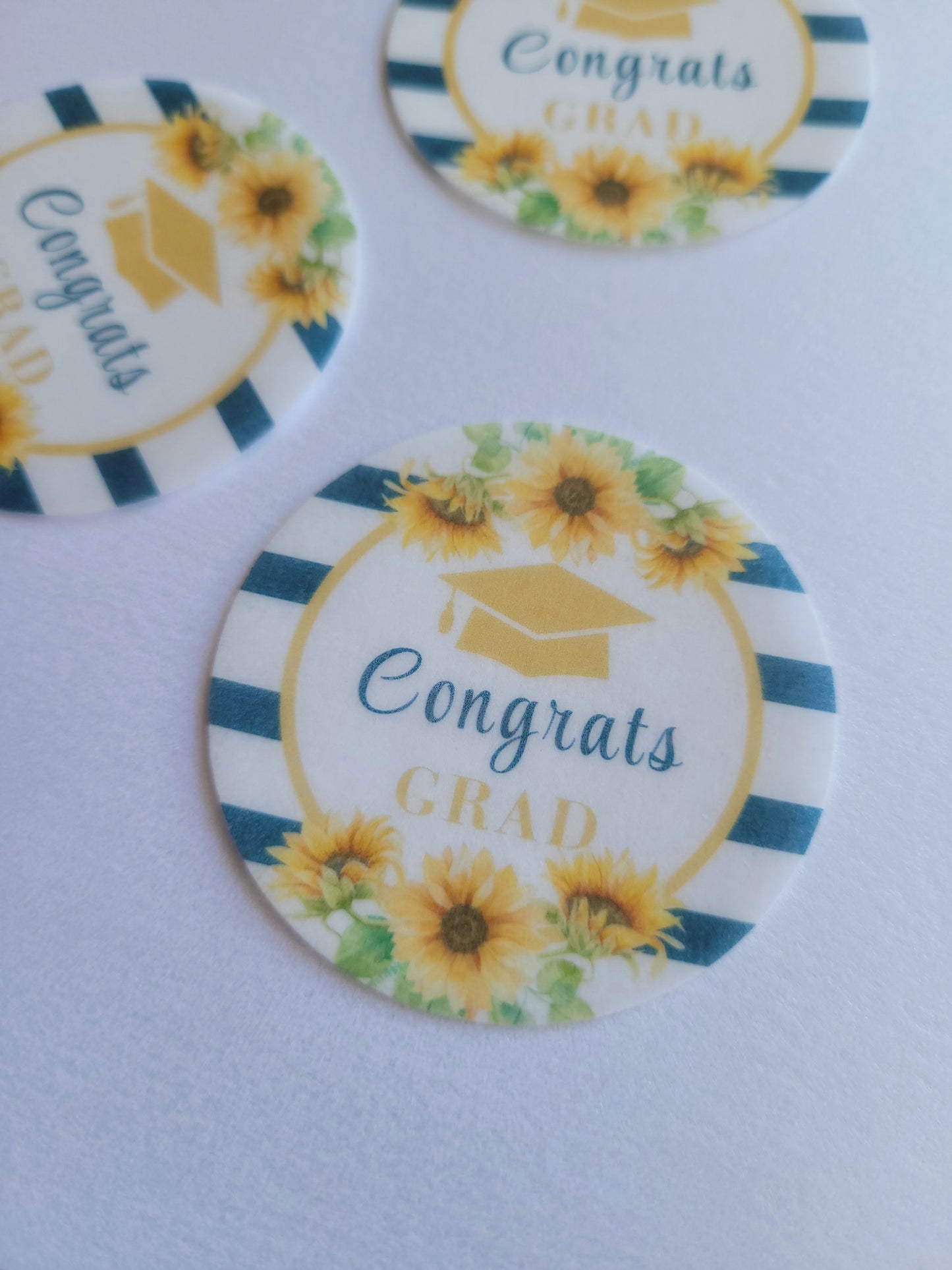 Edible Wafer Paper Pre-cut Toppers Graduation #03