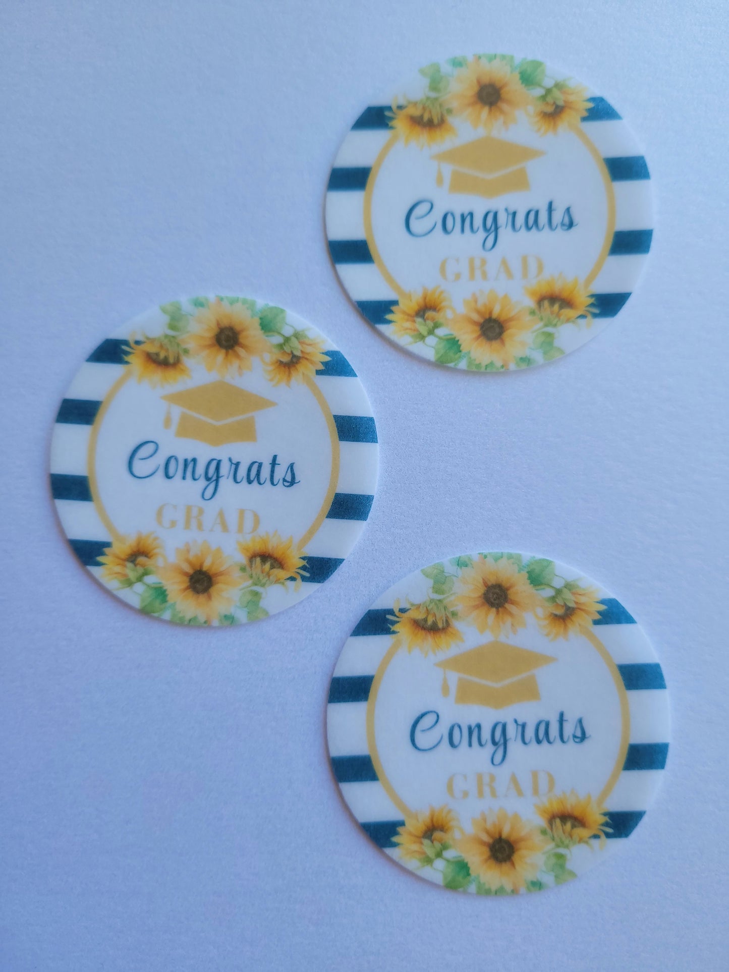 Edible Wafer Paper Pre-cut Toppers Graduation #03