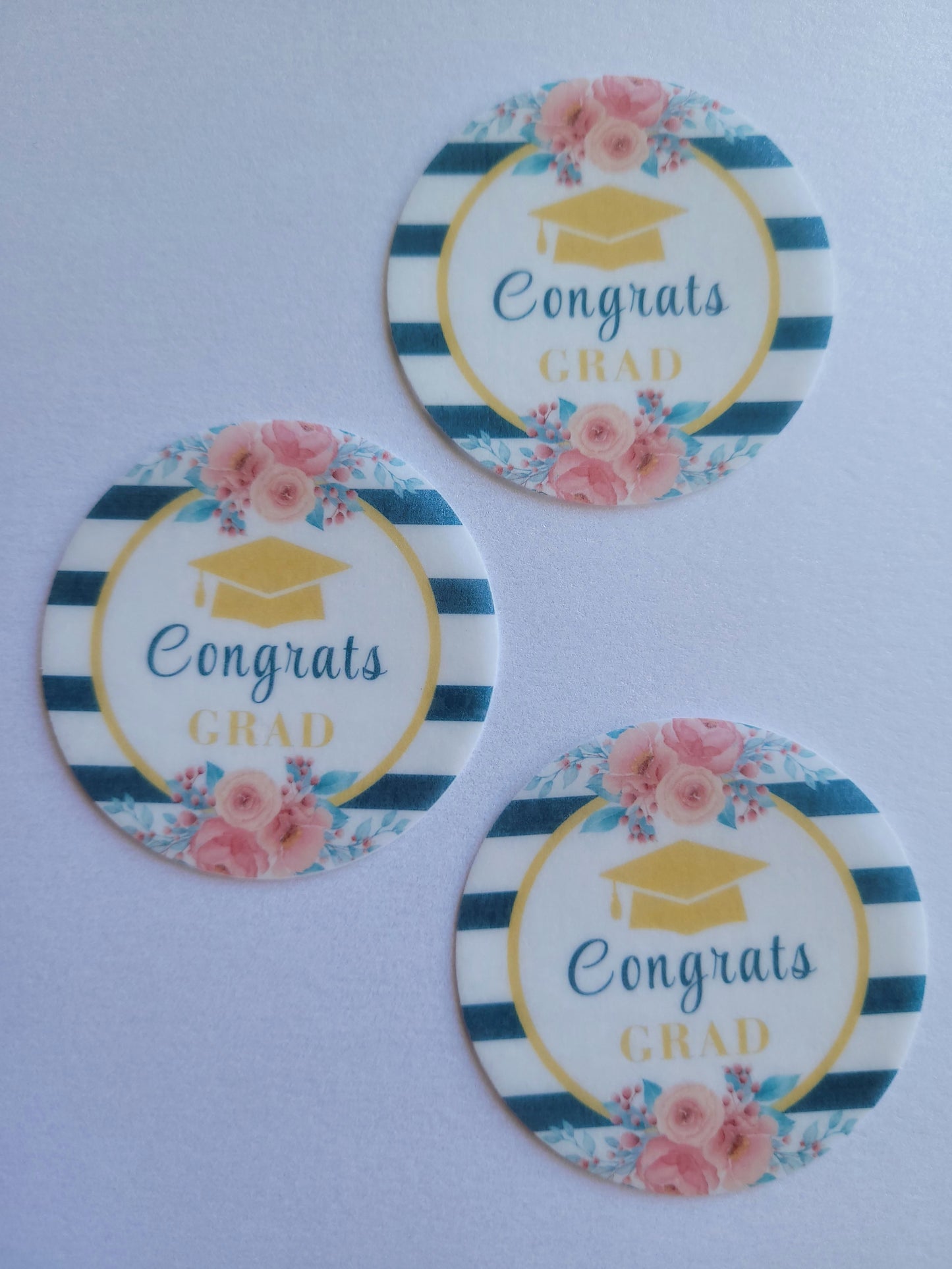 Edible Wafer Paper Pre-cut Toppers Graduation #04