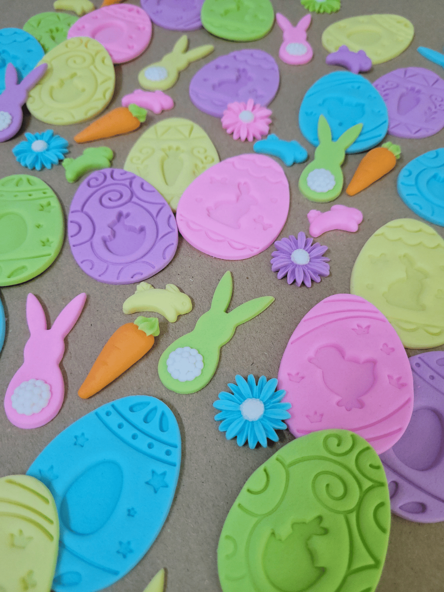 Easter Theme Edible Cake / Cupcake Topper Decorations Set - 65 Piece