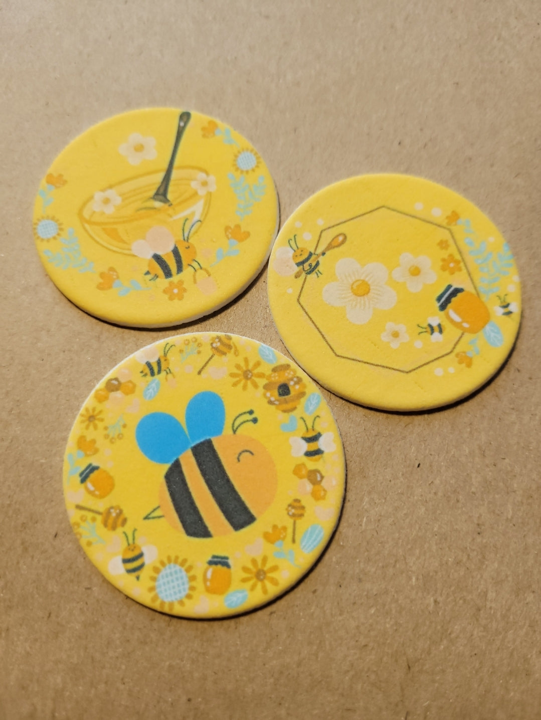 Bee Theme Edible Cupcake / Biscuit Topper Decorations Set - 24 Piece