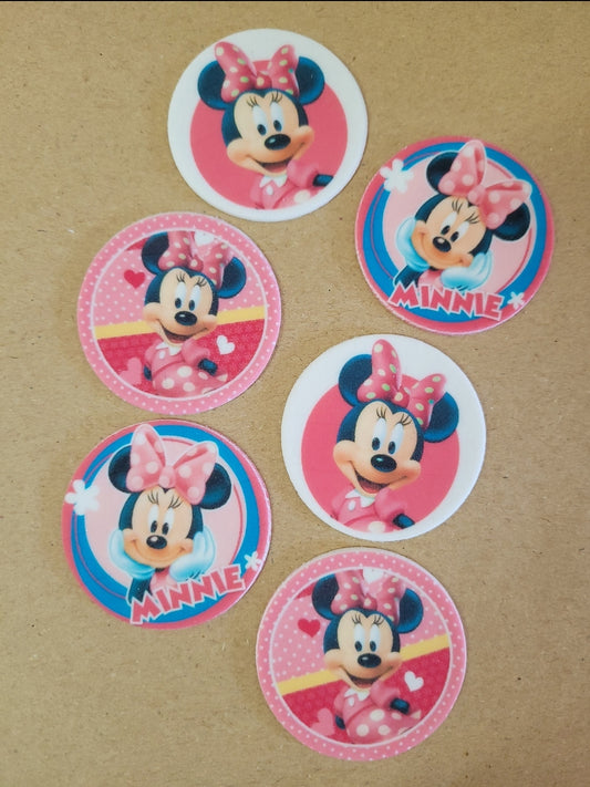 Minnie Mouse #01 Theme Toppers 6pcs Edible Cake Decorations