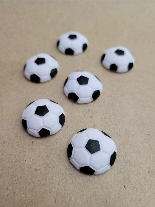 Soccer Balls 6pcs Edible Cake Decorations