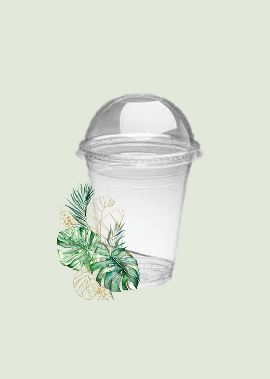 Plastic Clear Smoothie/Milkshake Cup and Lid