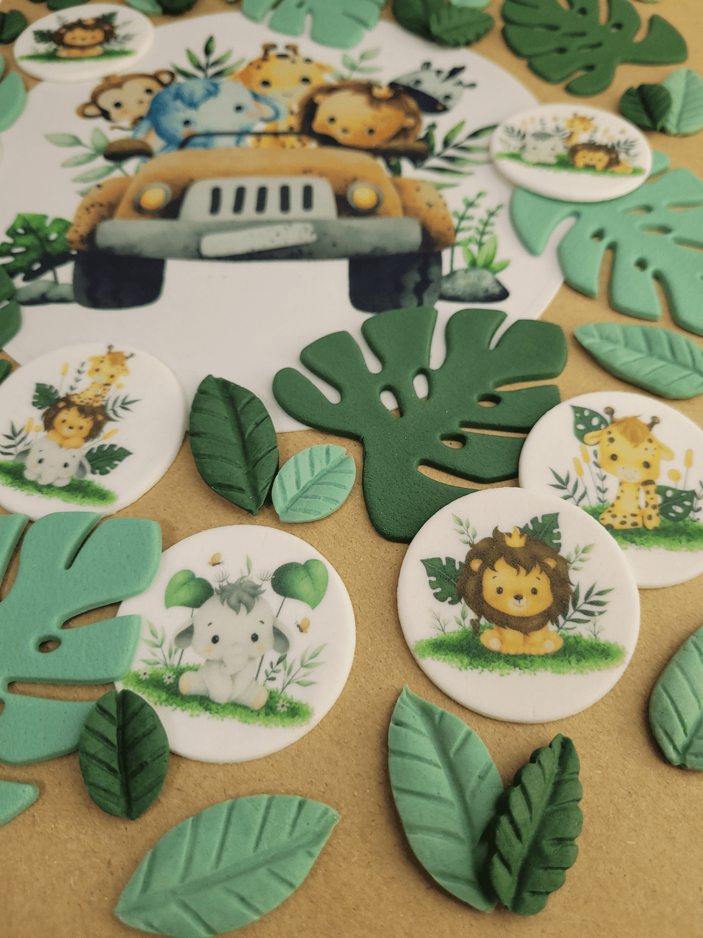 Wild Baby Animals Edible Cake / Cupcake Topper Decorations Set - 53 Piece